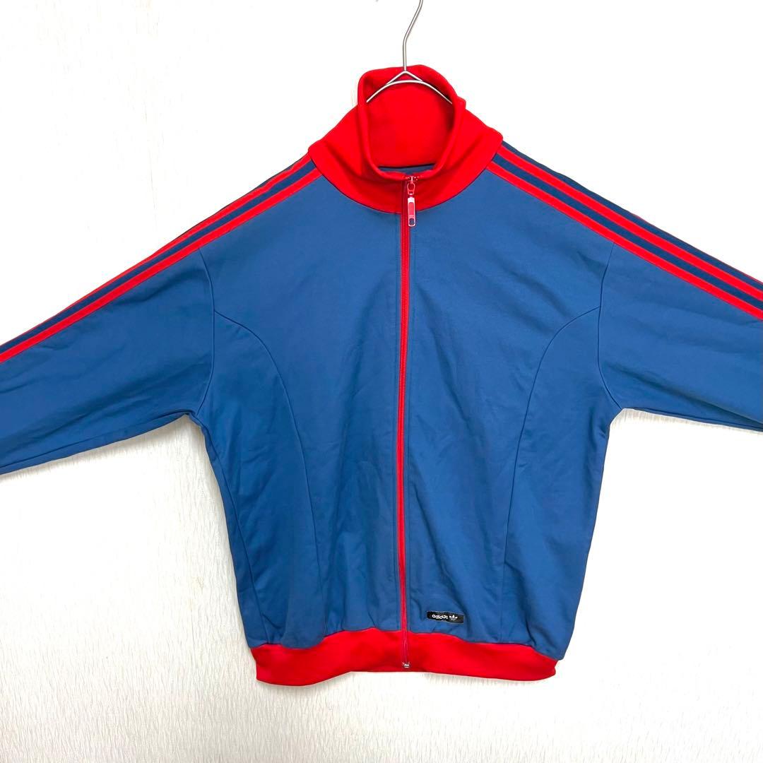 【希少ビッグサイズ4XO‼️】adidas トラックジャケット 青 Y2K 古着