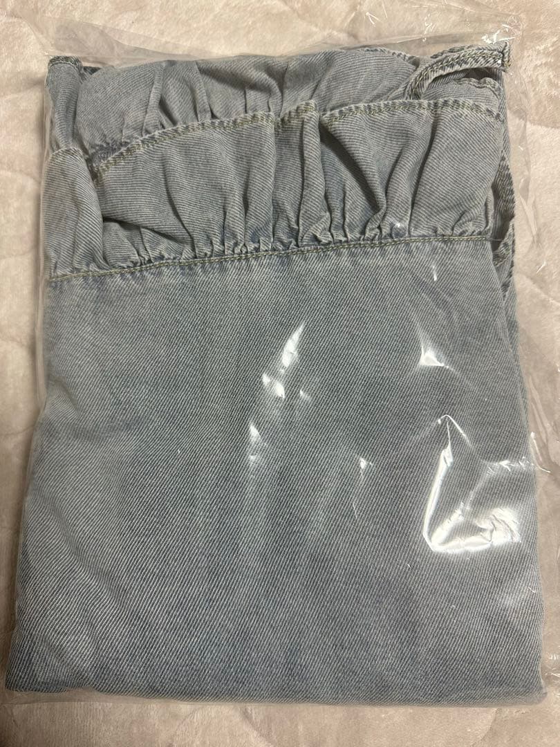 新品タグ付き2025 夏ayaneテンセルデニムフリルポンチョ