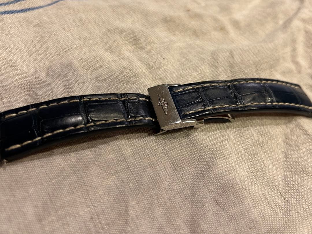 夏限定割引！⭐️純正⭐️生産終了⭐️ブライトリング　クロコダイルベルト　バックル付き