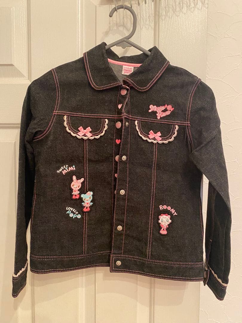 メゾピアノ 黒デニム セットアップ 140cm