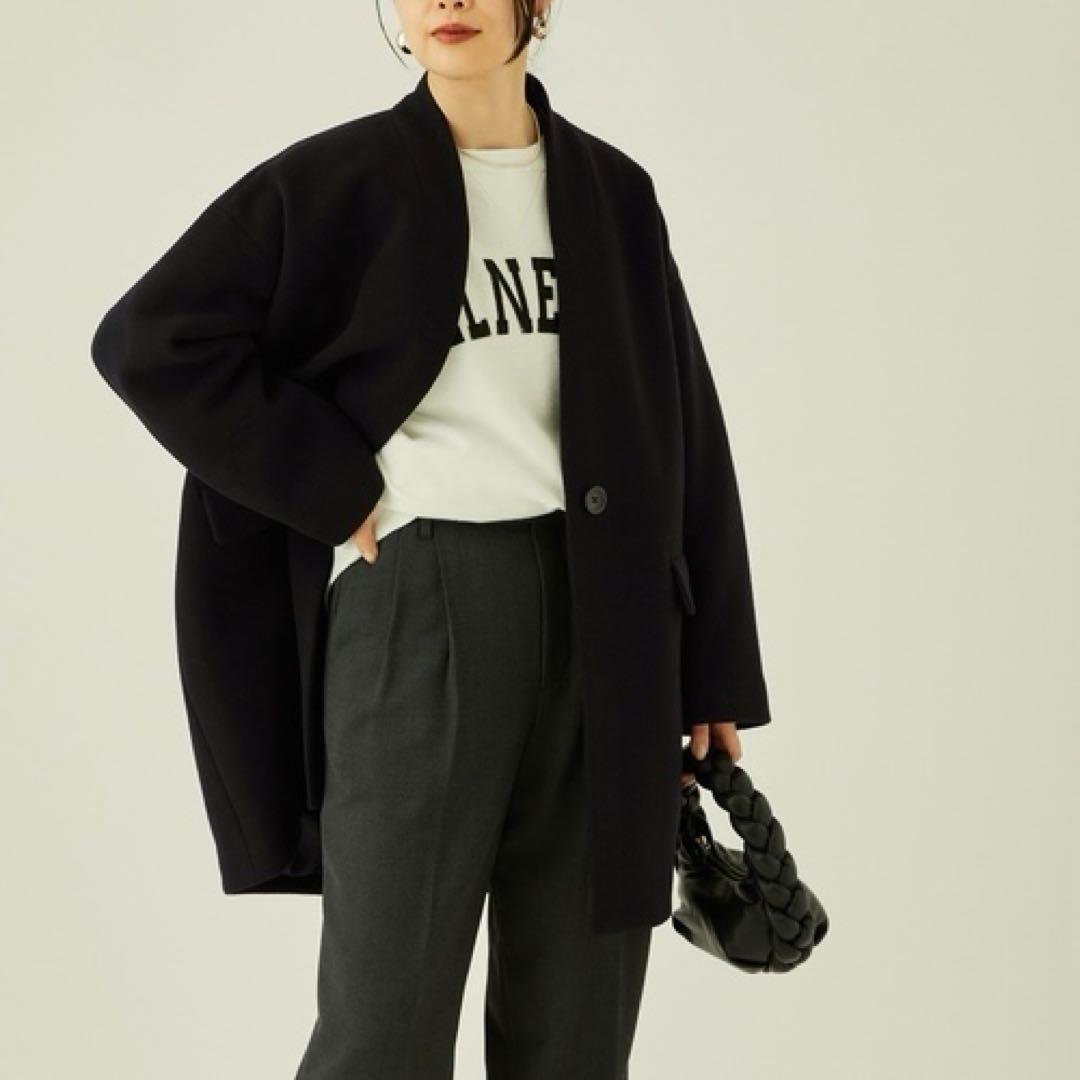 JOURNAL STANDARD L’ESSAGE ノーカラーコクーンコート