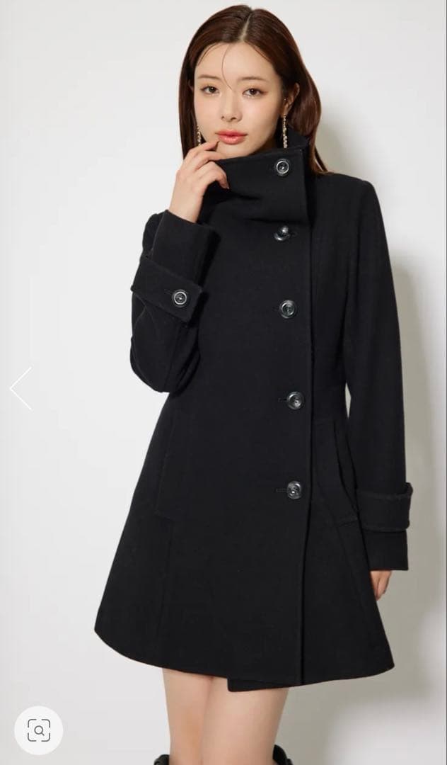 rienda 25オーバーネックシンデレララインミニコート