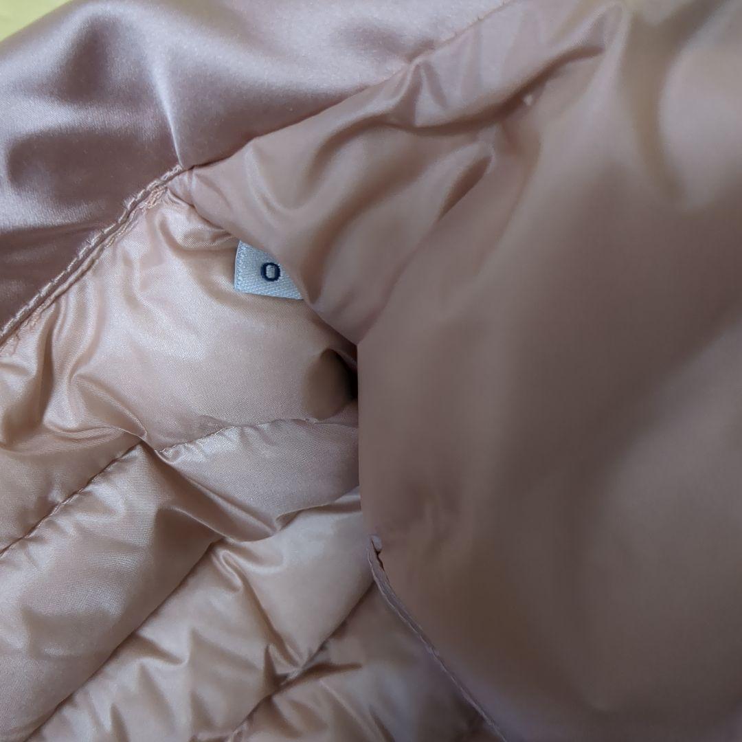 新品タグ付MONCLER フリル薄手フード付きピンクダウンベスト