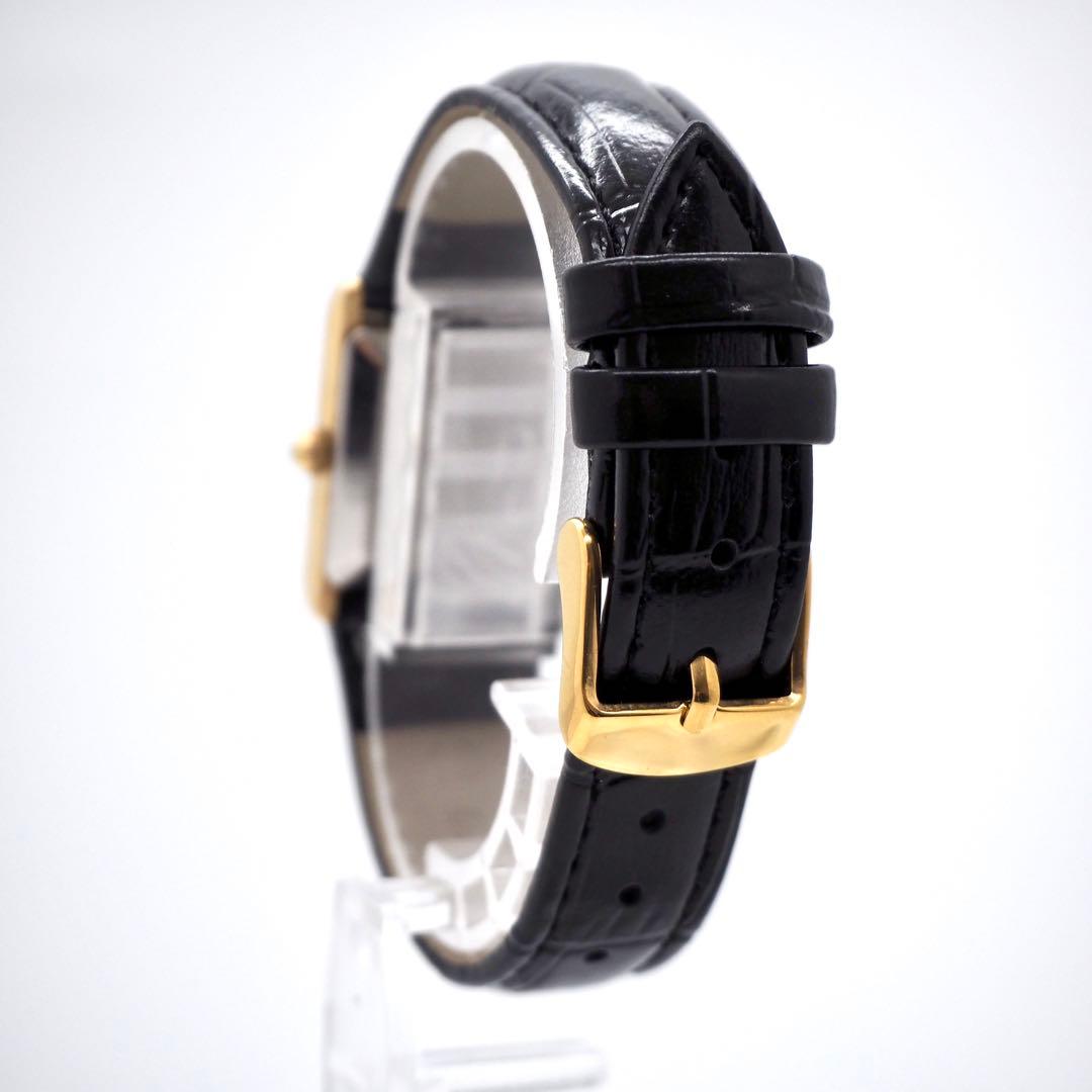 503 稼働 SEIKO時計 レディース タンク スクエア 新品ベルト ゴールド