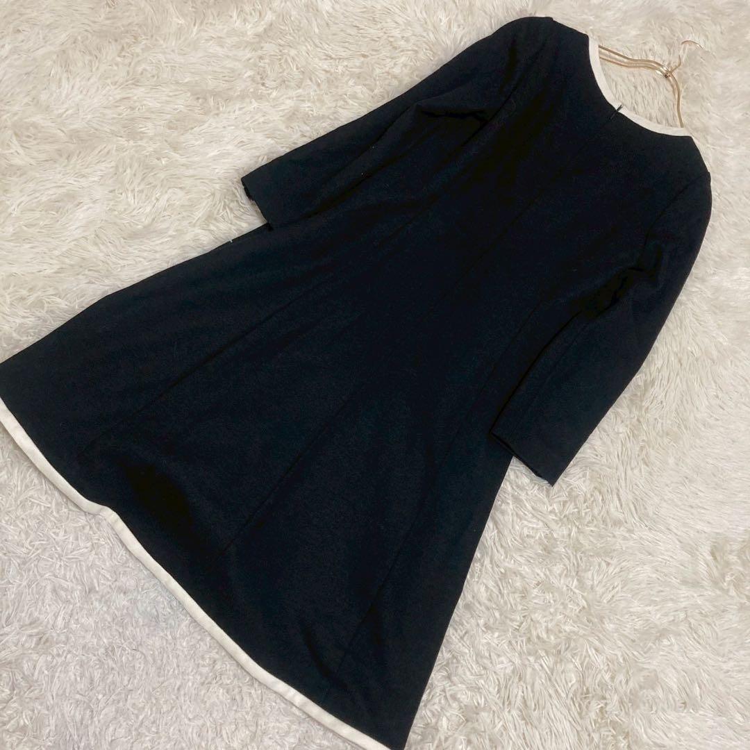 《良品》 M'S GRACY ワンピース ブラック 38 キレイめ お呼ばれ 花