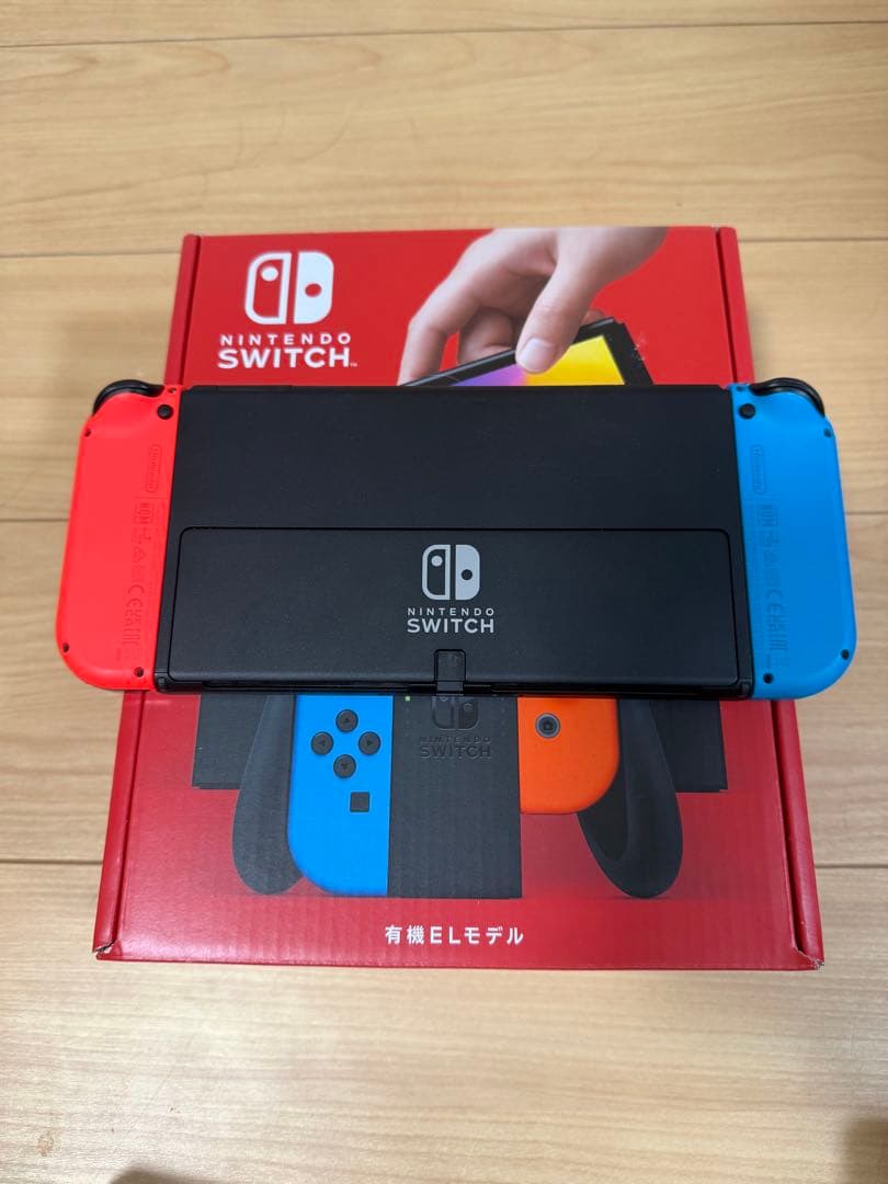 Nintendo Switch 有機ELモデル 赤/青 完品　ゲーム2本付き