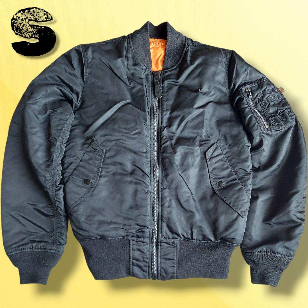 Alpha MA-1 ブラック リバーシブル ブルゾン S