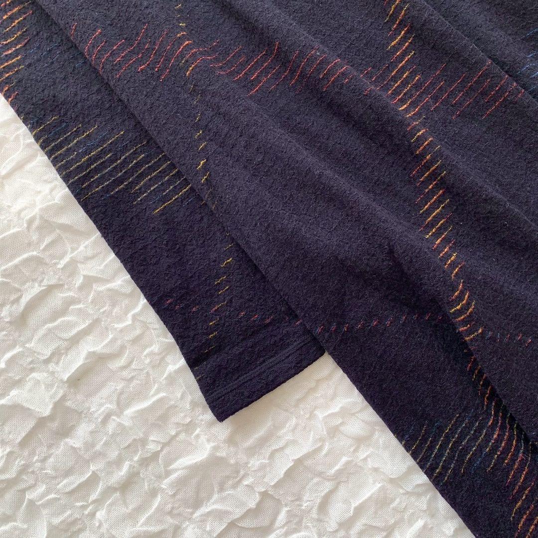 ヨーガンレール ハイネックフレアチュニックワンピース M ミックスカラー ウール