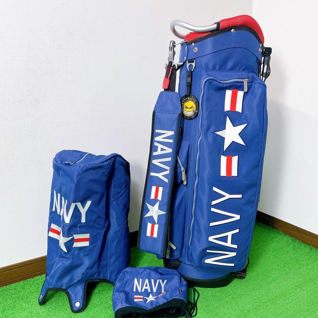 美品　アーミーベースコレクション　デニム　スタンドキャディバック　アイアンカバー