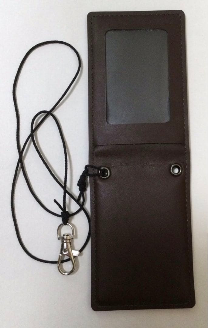 本店タイプ手錠ケース　手錠　定期入れ黒色茶色紐付き4点セット