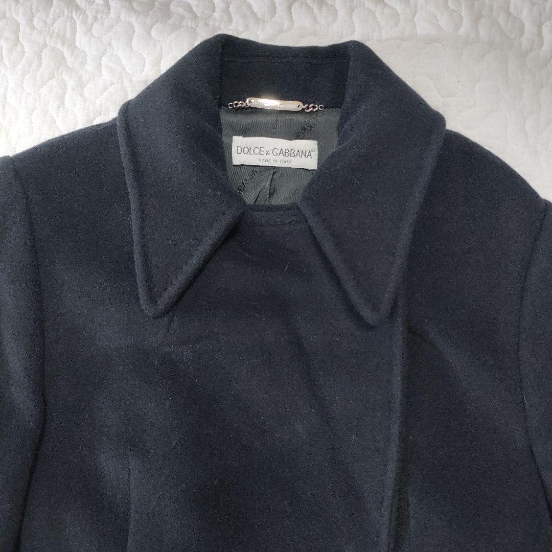 着丈122cm✨ドルチェ＆ガッバーナ　ウール×アンゴラ　ロングコート　黒　40