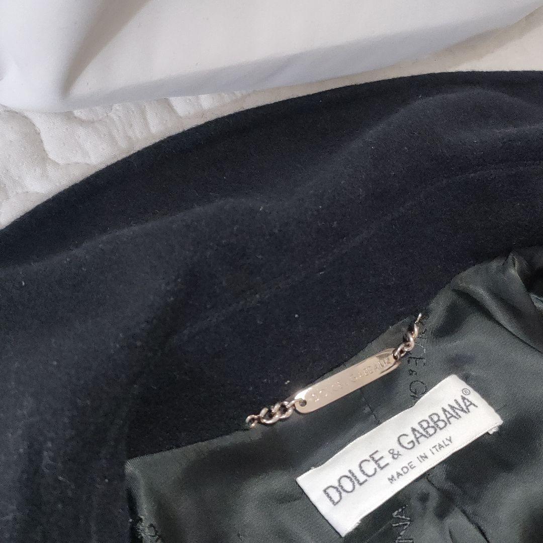 着丈122cm✨ドルチェ＆ガッバーナ　ウール×アンゴラ　ロングコート　黒　40