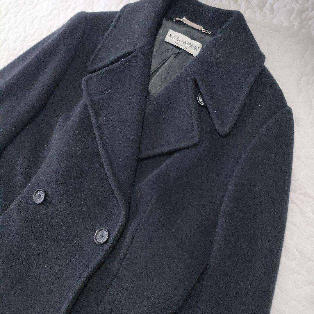 着丈122cm✨ドルチェ＆ガッバーナ　ウール×アンゴラ　ロングコート　黒　40