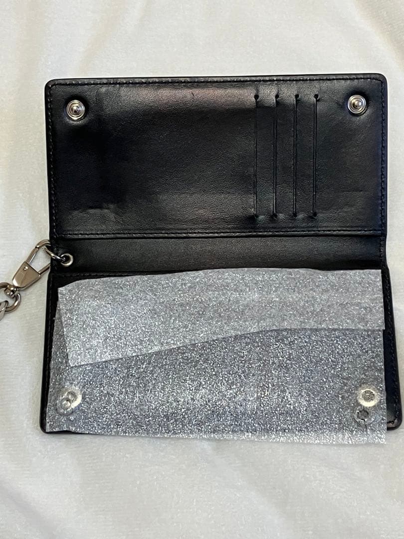 BURBERRY ウォレットチェーン 黒 ブラック レザー ロゴ バーバリー