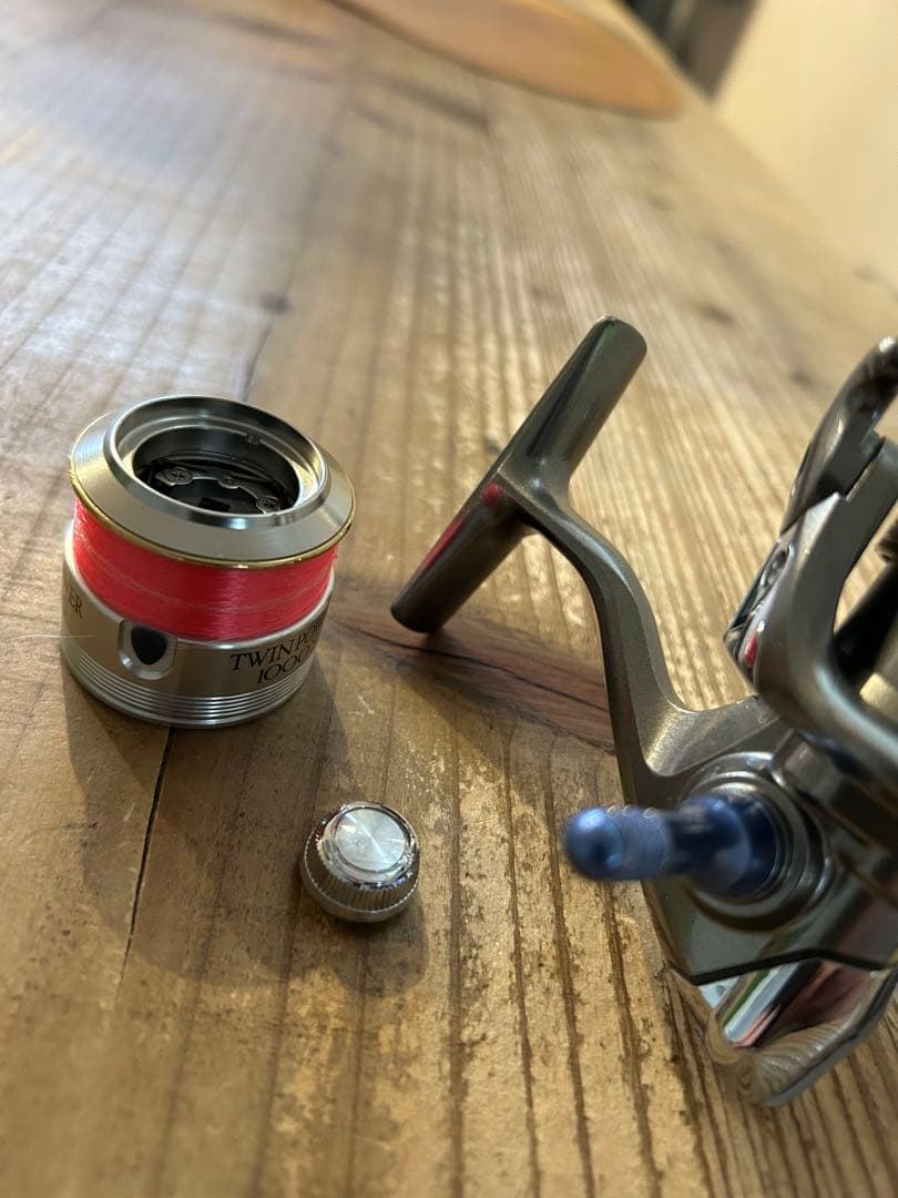 シマノ 05ツインパワー 1000S リールスタンド 予備スプール付 アジング