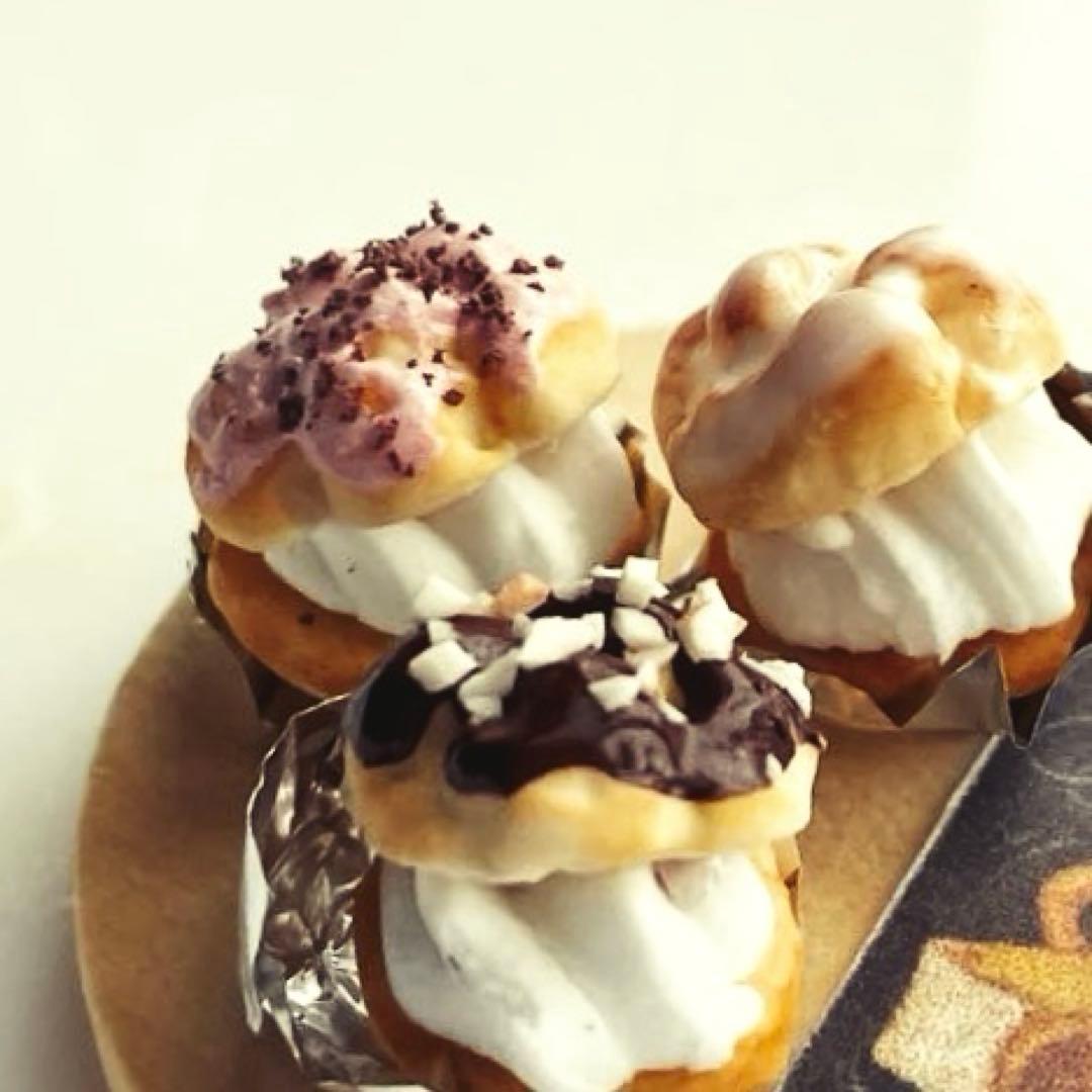 ミニチュアスイーツ シュークリーム3種