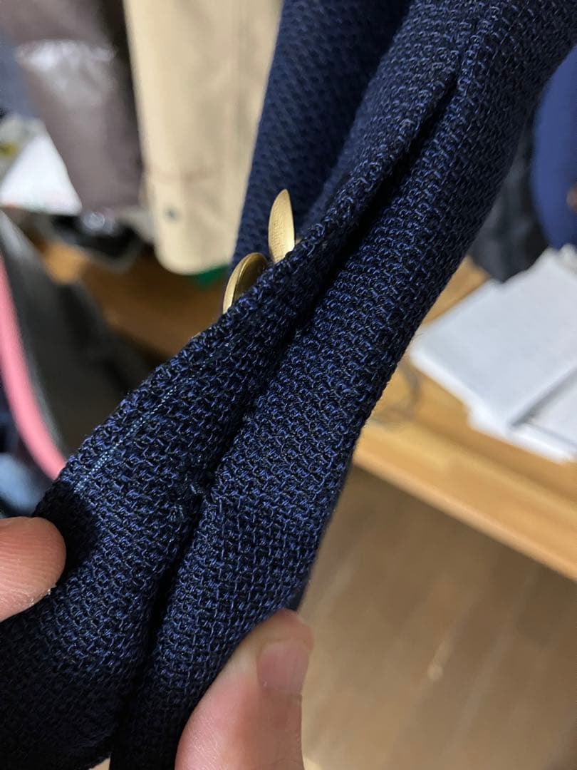 ルビアム1911 ネイビー ダブルブレスト ブレザー ホップサック