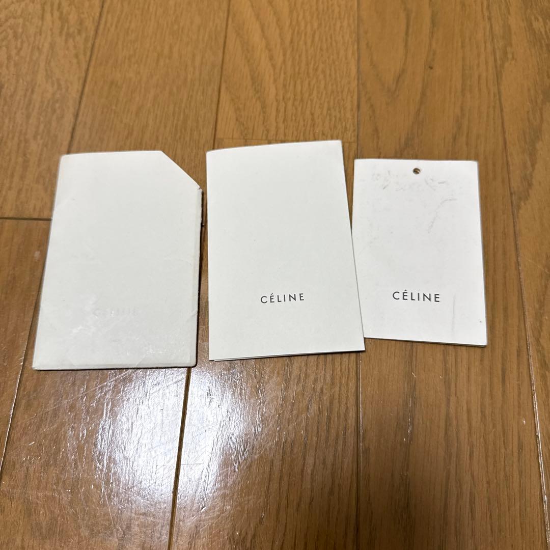 CELINE ロゴ キャンバス トートバック ショルダー付き レザー