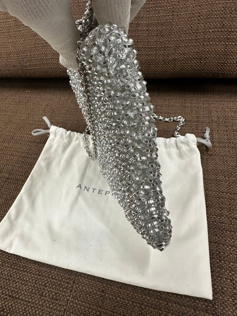 ⑤【極美品】ANTEPRIMA ミニアトゥーラ シルバー ショルダーバック