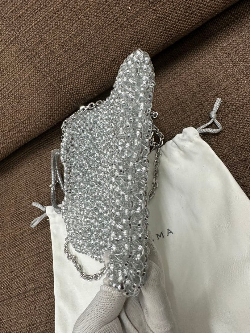 ⑤【極美品】ANTEPRIMA ミニアトゥーラ シルバー ショルダーバック