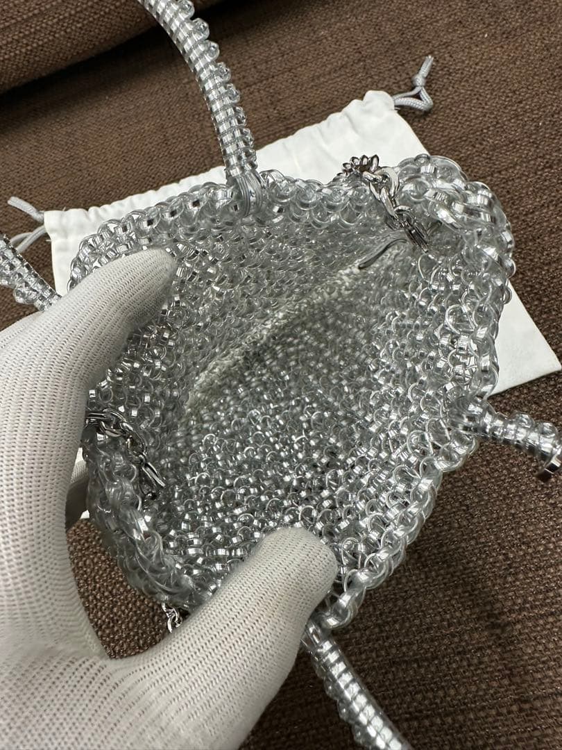 ⑤【極美品】ANTEPRIMA ミニアトゥーラ シルバー ショルダーバック
