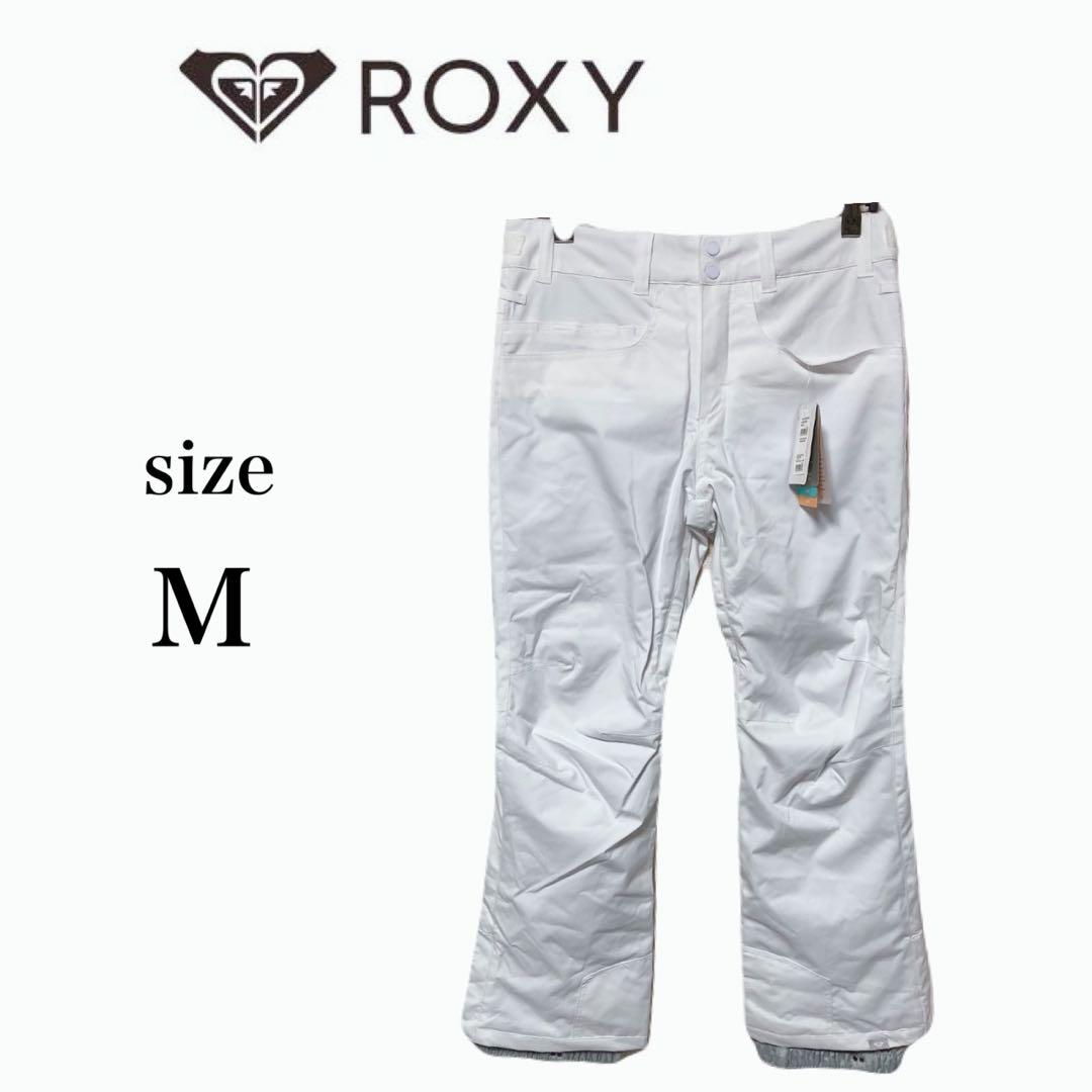 ROXY ホワイト スノーボードウェアパンツ Mサイズ未使用レディース
