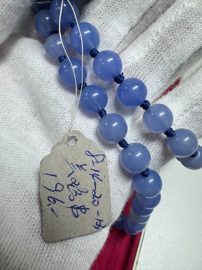 中国 紫瑪瑙ネックレス 粒約8.7mm