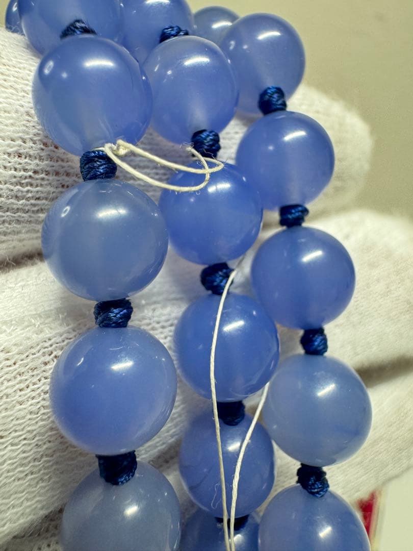 中国 紫瑪瑙ネックレス 粒約8.7mm