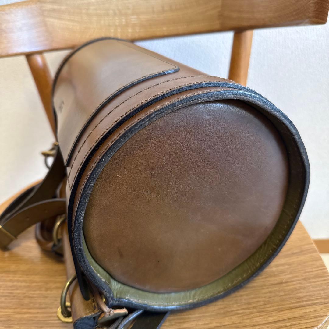 （8/11まで値下げ）　ヘルツ　ドラム型　2way ショルダーバッグ（A-89）