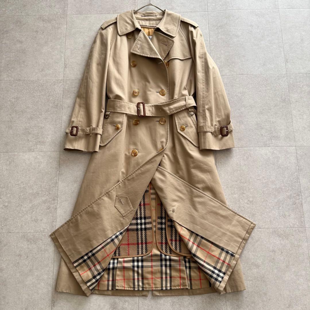 バーバリーズ　トレンチコート　ロング　ノバチェック　ライナー　ダブル　ベージュ