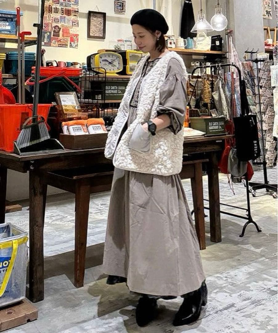 【美品】niko and... アソートファーベスト アイボリー L 完売品