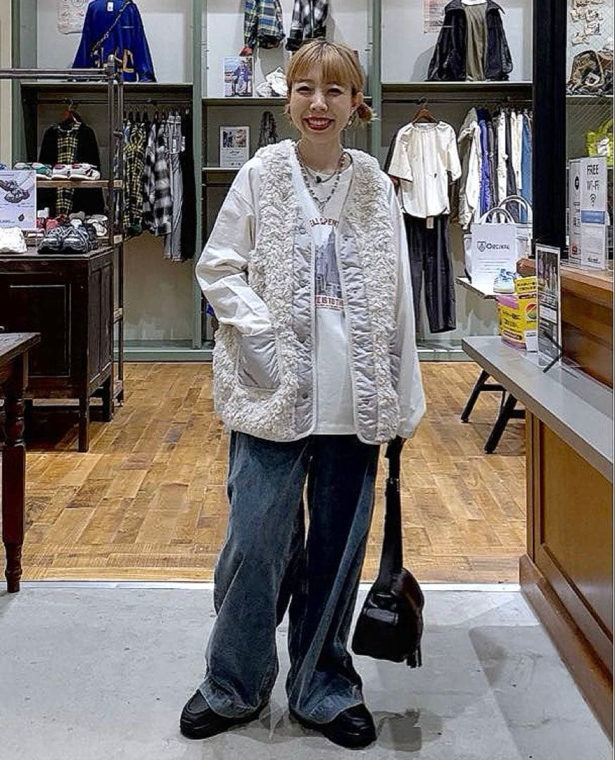 【美品】niko and... アソートファーベスト アイボリー L 完売品