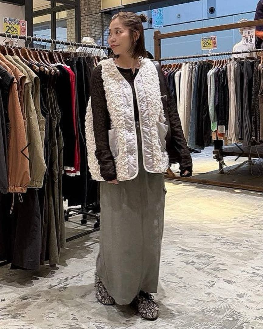 【美品】niko and... アソートファーベスト アイボリー L 完売品