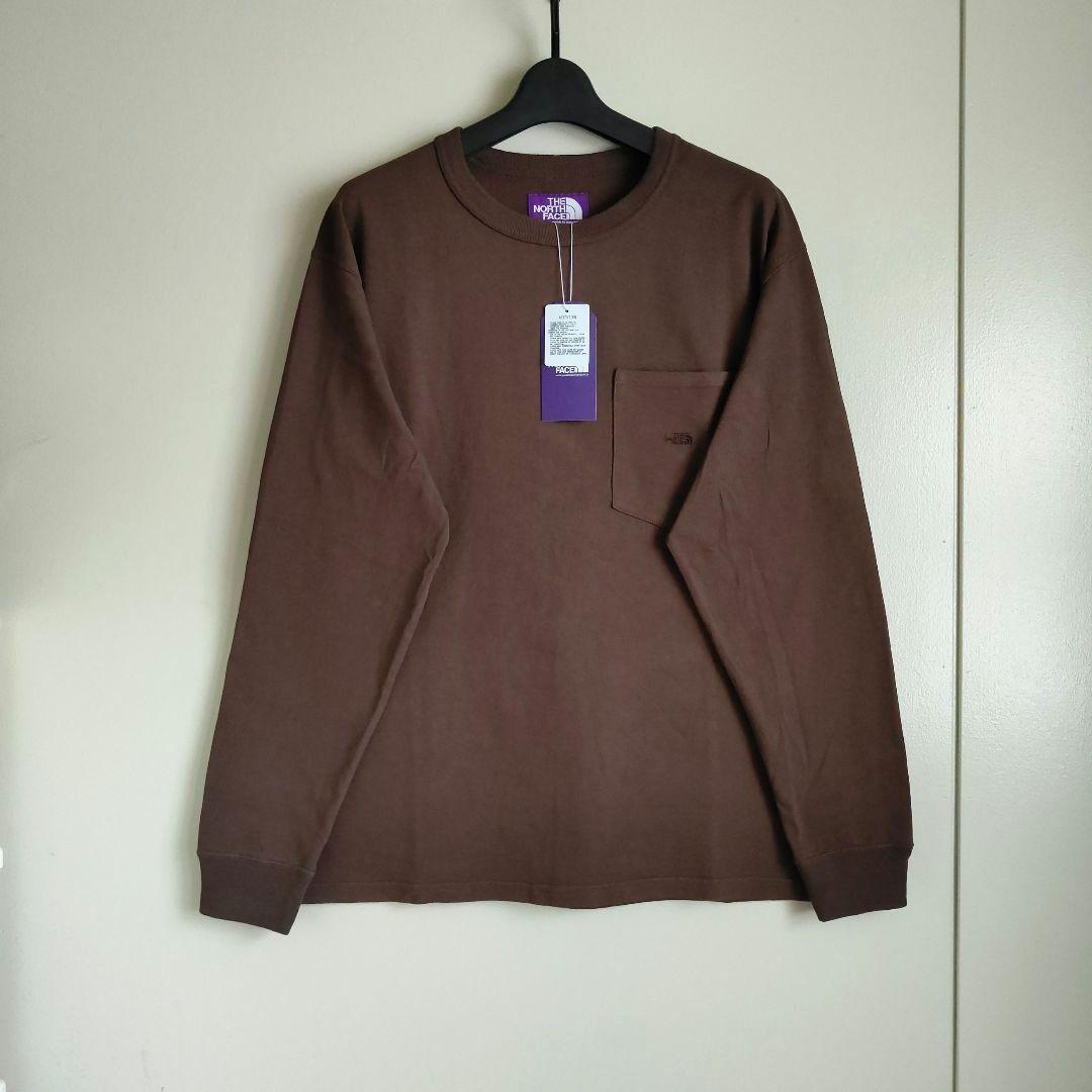 パープルレーベル　ポケットTシャツ　N25FT063　ブラウン　L　新品②