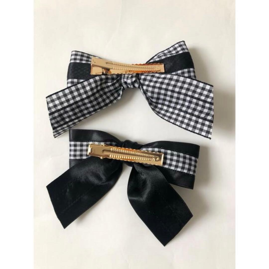 新品未使用 青木美沙子 コラボ ピンクハウス リボンヘアクリップ 黒