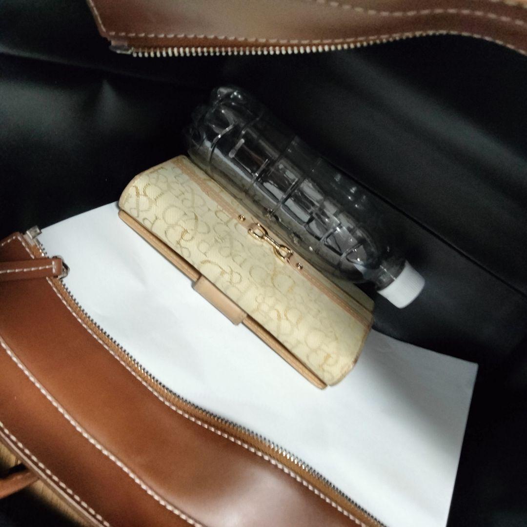 VASIC かごバッグ A4可 大容量 ステッチ ラフィア レザー ブラウン