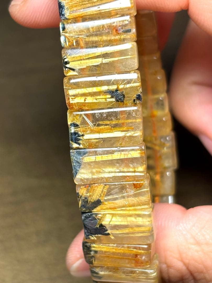 【新入荷】太陽放射タイチンルチルバングル（新品未使用）金運最強！ゴールド太針