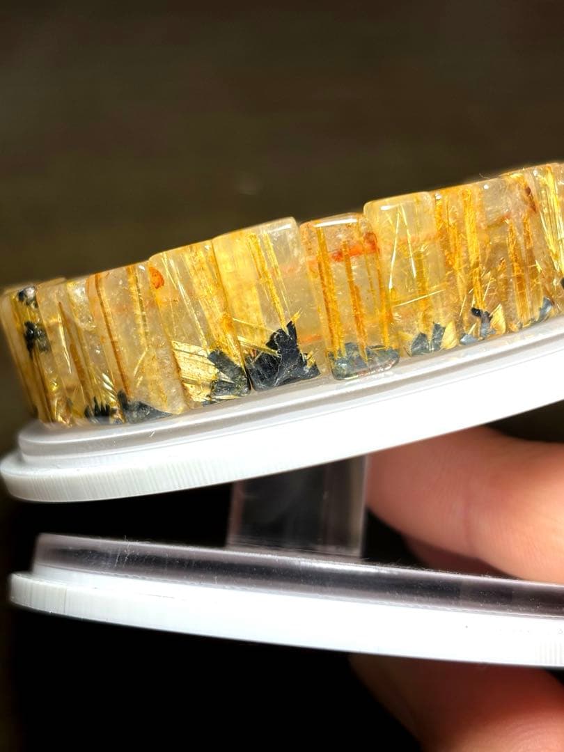 【新入荷】太陽放射タイチンルチルバングル（新品未使用）金運最強！ゴールド太針