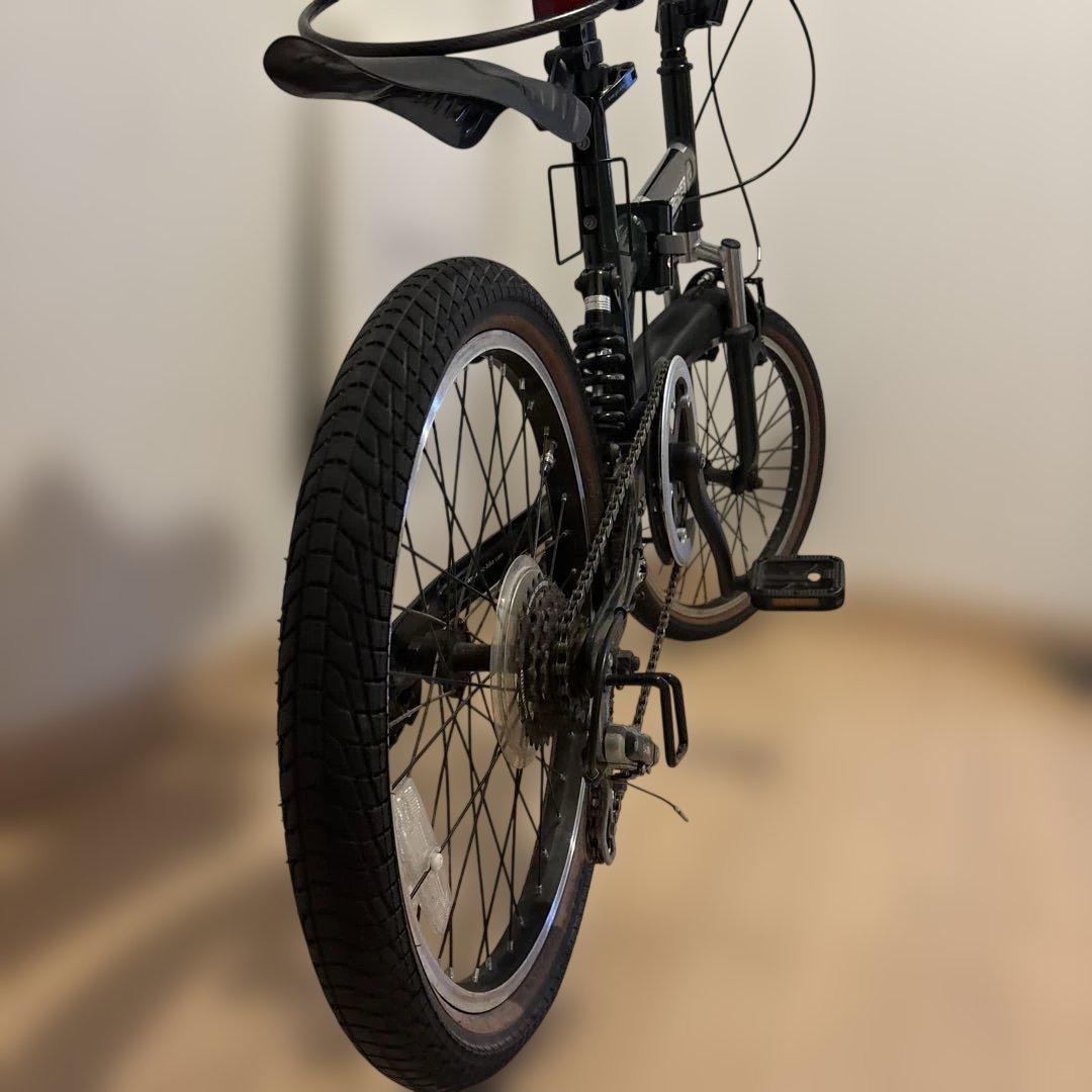 ランドローバー 自転車 ミニチャ チャリンコ ダークグリーン 泥除けLED