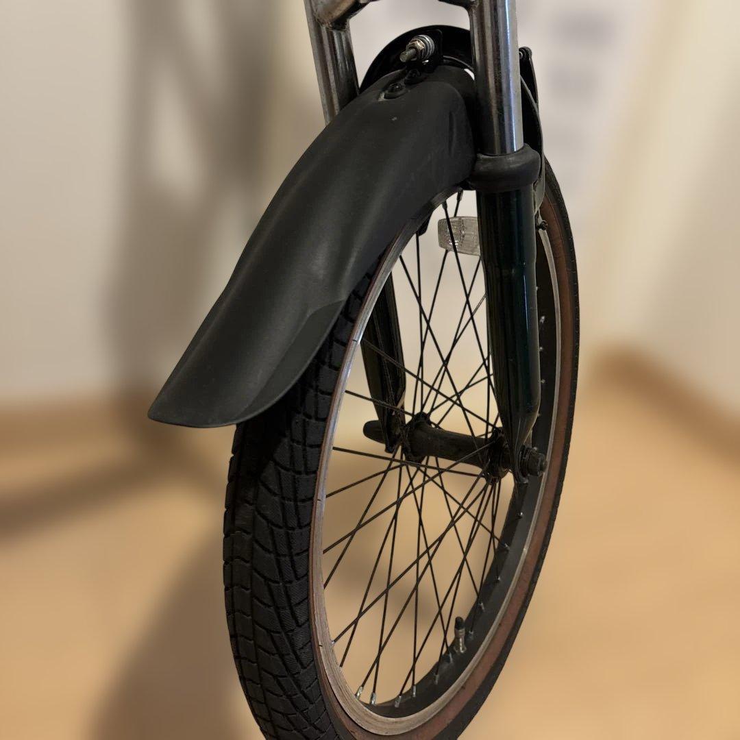 ランドローバー 自転車 ミニチャ チャリンコ ダークグリーン 泥除けLED