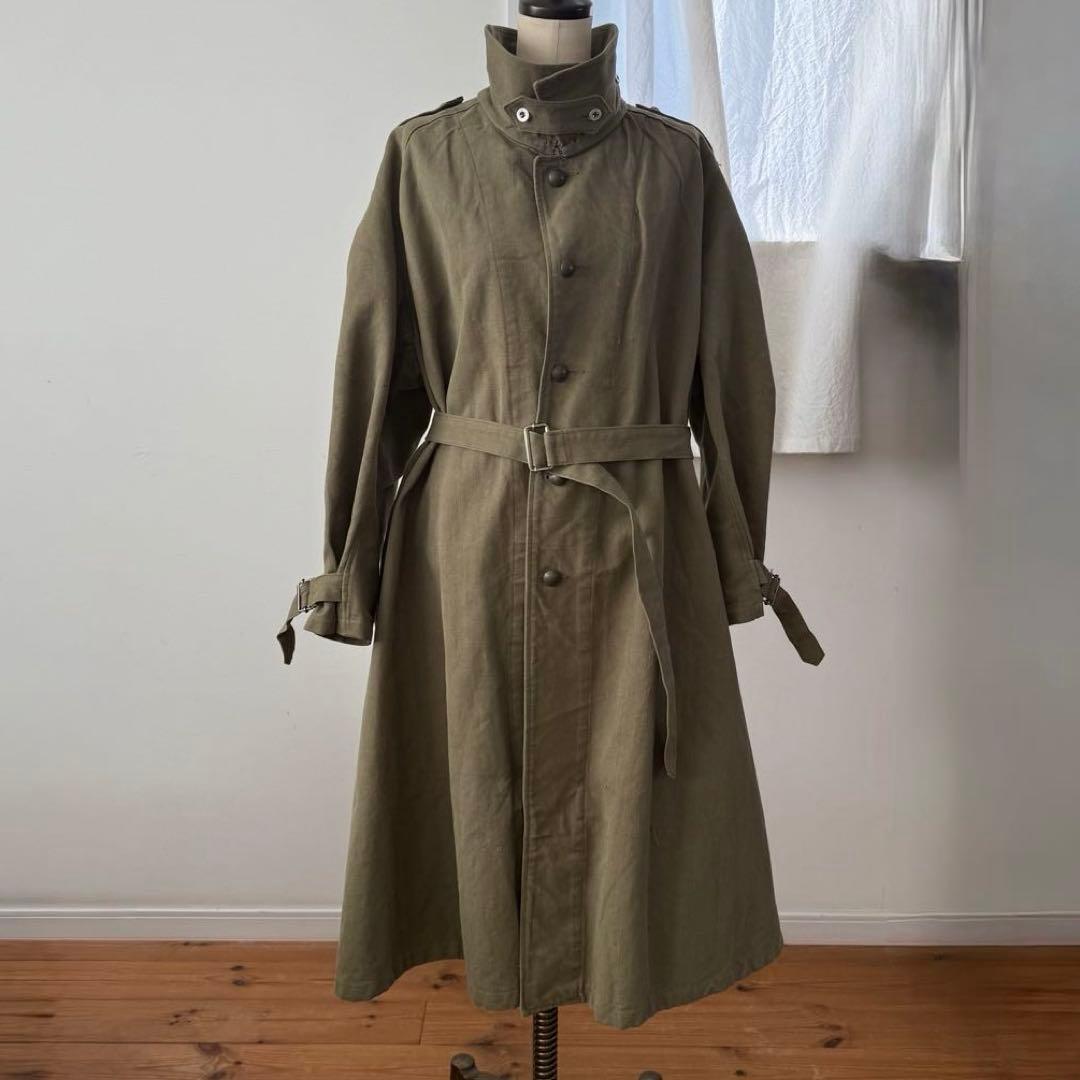 フランス軍 モーターサイクルコート 50s-60s ヴィンテージ カーキ