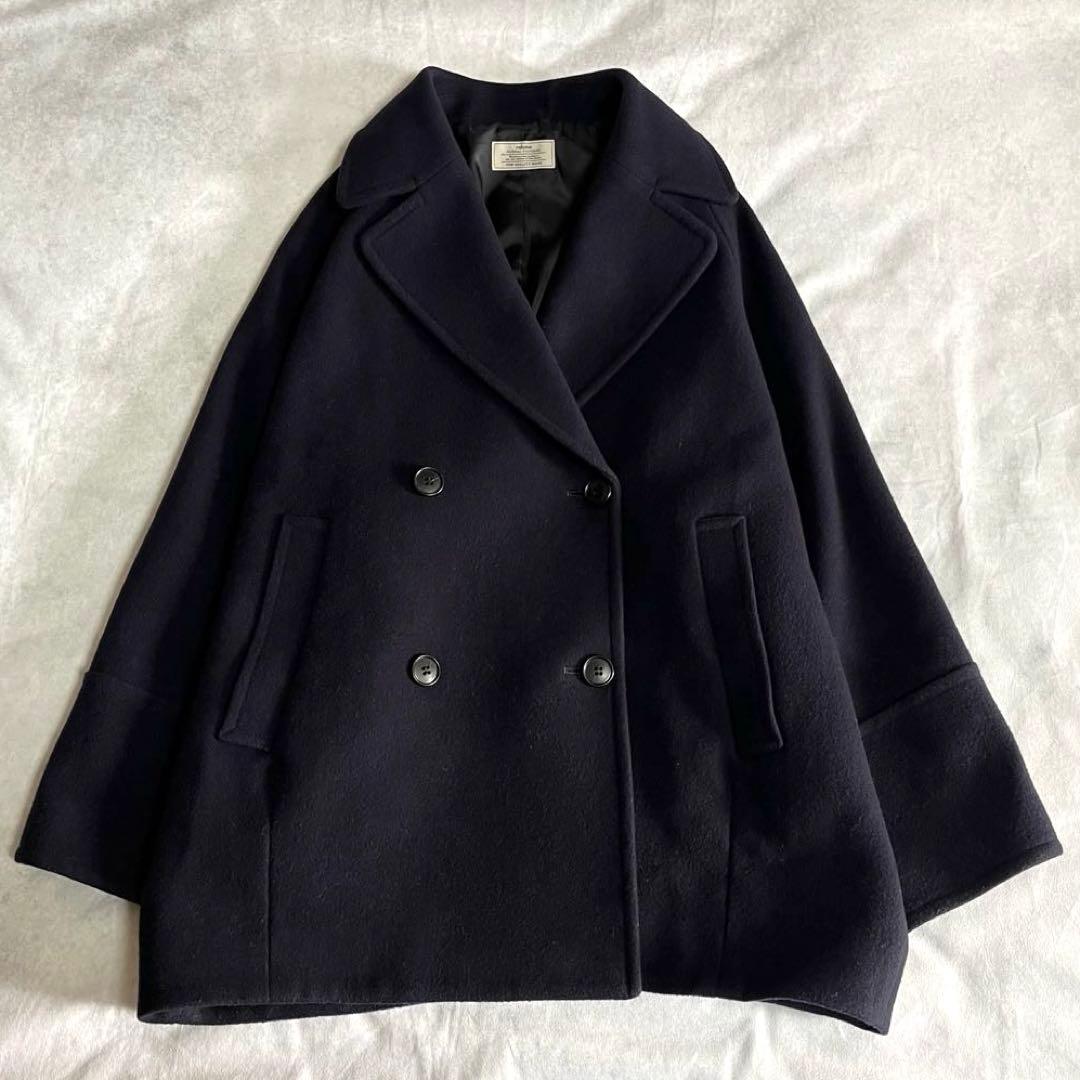 ジャーナルスタンダードレリューム 尾州ウールPコート Super100 紺38