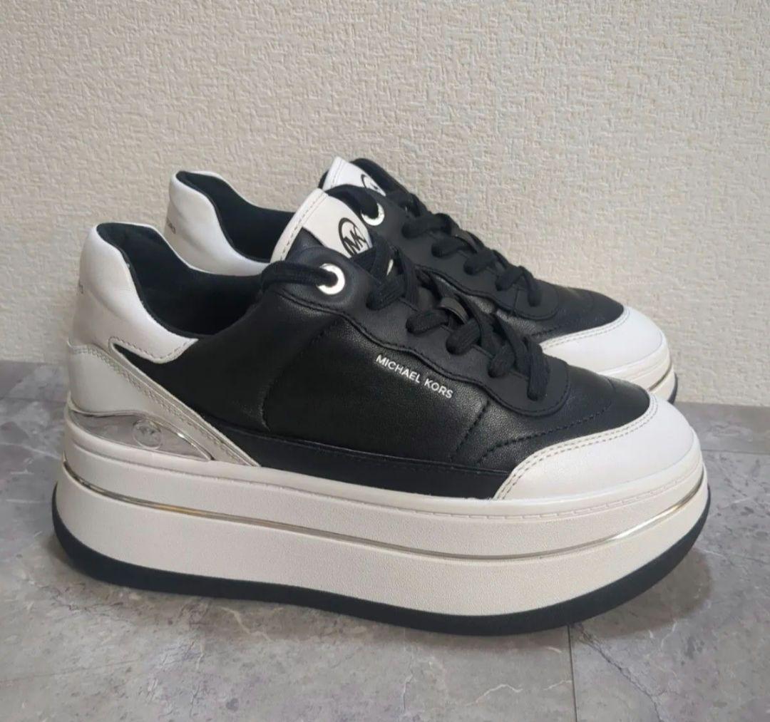 マイケルコース スニーカー 厚底 レザー HAYES プラットフォーム美品