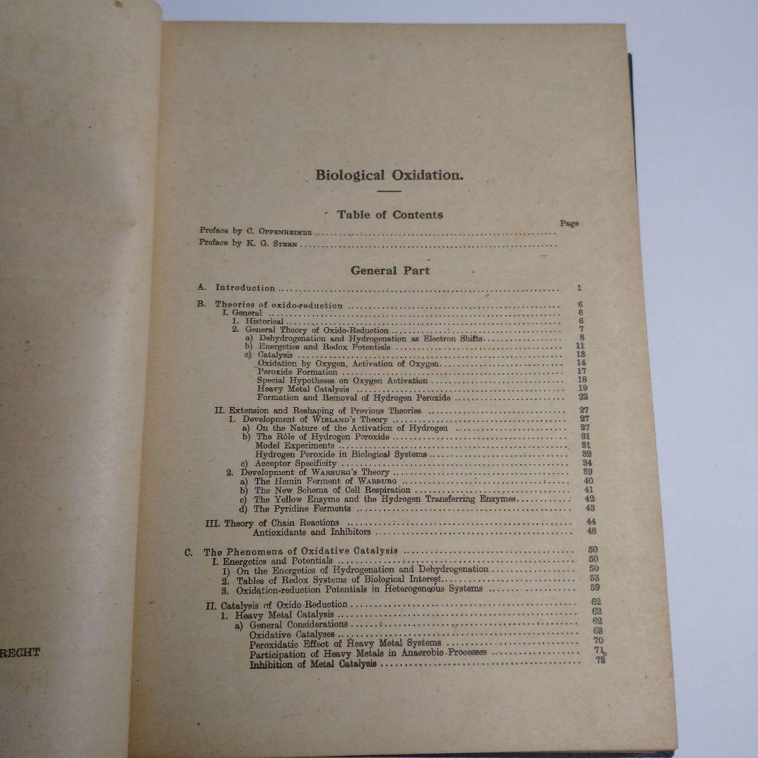 Biological Oxidation Oppenheimer 1939年