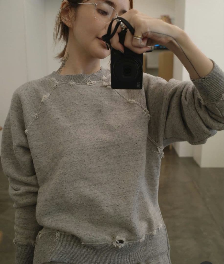 トップス suu LON TWO SIDE SWEATSHIRT #03