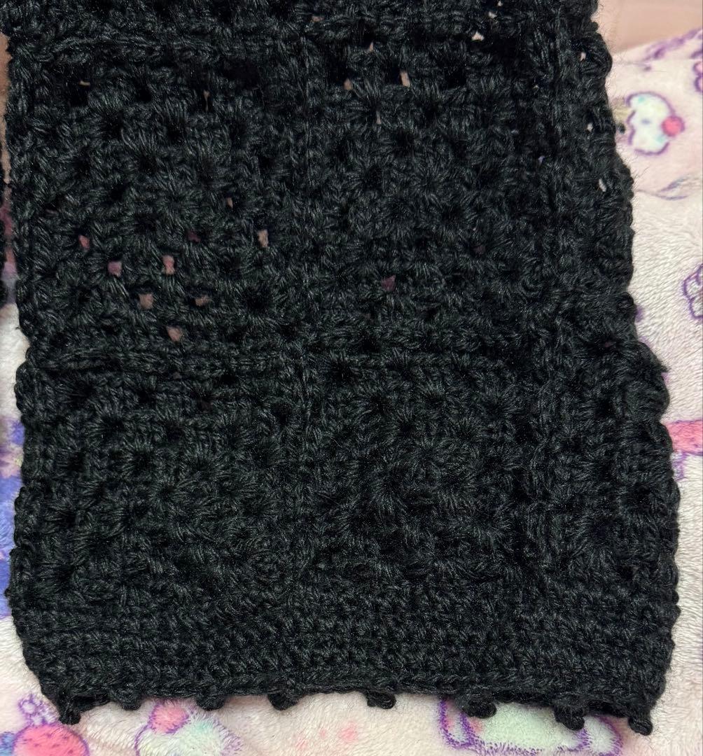 グラニースクエア サロペット　オーバーオール　パンツ　モチーフ編み　　手編み