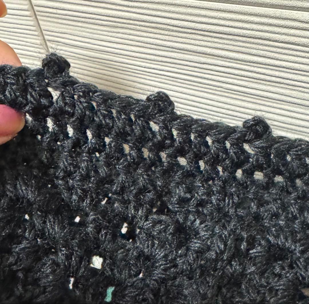 グラニースクエア サロペット　オーバーオール　パンツ　モチーフ編み　　手編み