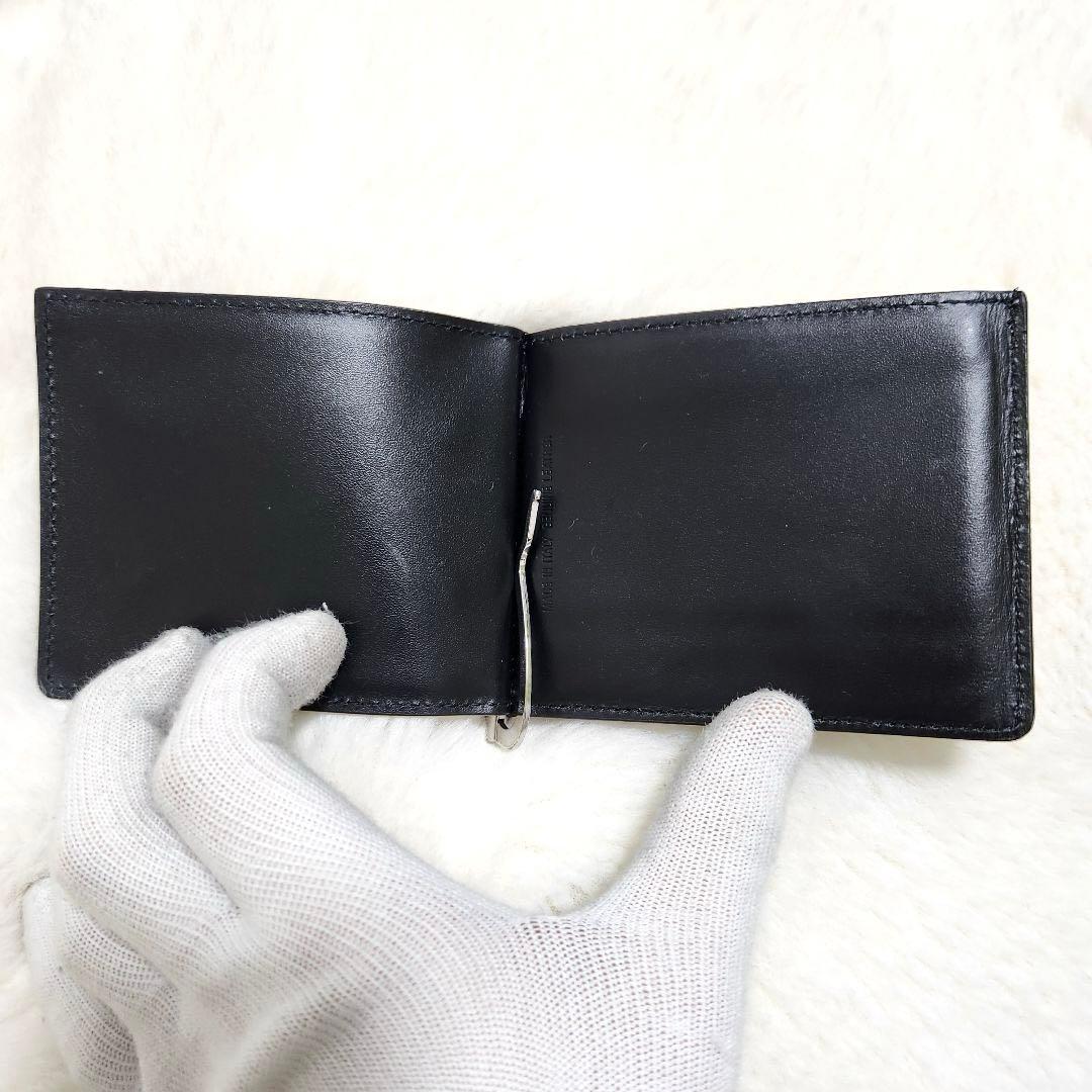 極美品　国内正規品✨マルジェラ　マネークリップ　折り財布　ステッチ　レザー