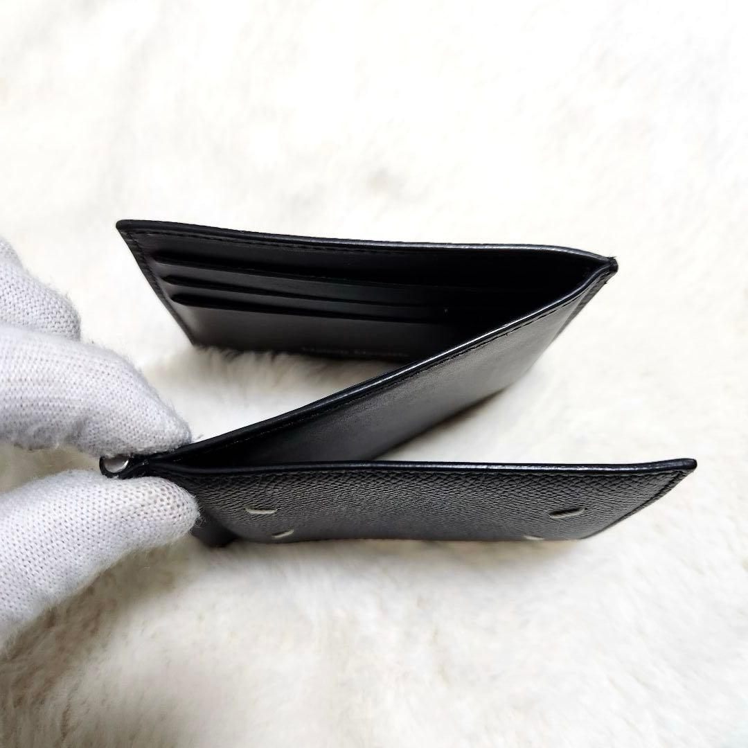 極美品　国内正規品✨マルジェラ　マネークリップ　折り財布　ステッチ　レザー
