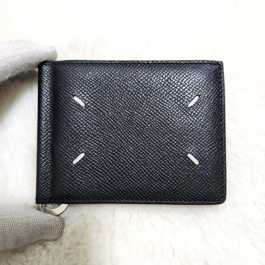 極美品　国内正規品✨マルジェラ　マネークリップ　折り財布　ステッチ　レザー